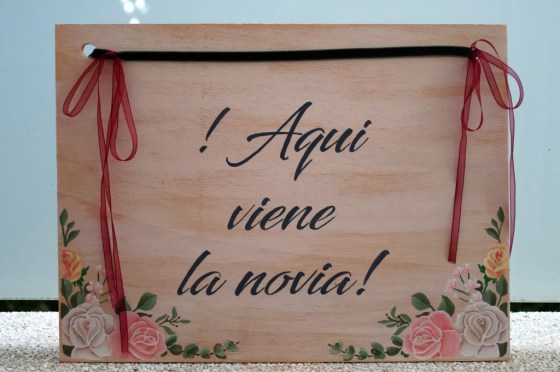 Letrero Novia